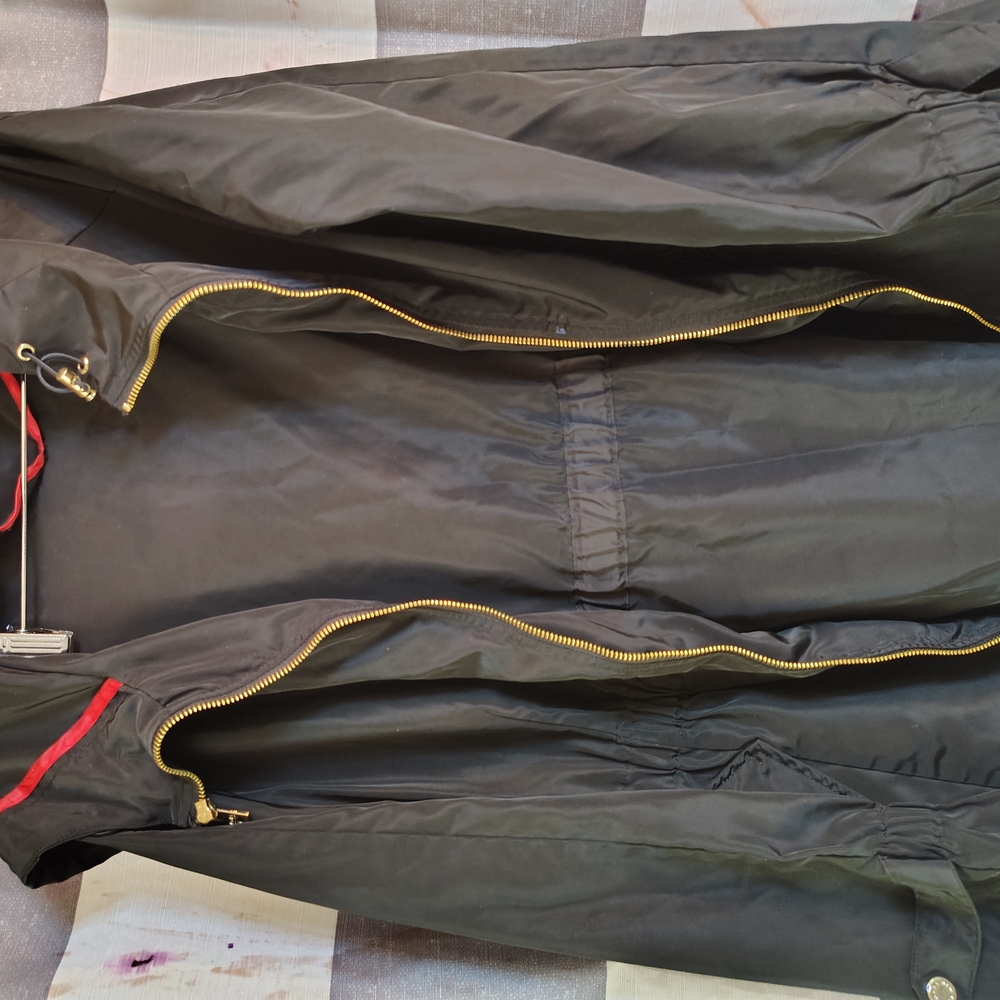 Woman's Black Jacket with Red Accents
